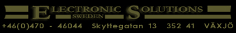 Electronic Solutions Sweden AB, Skyttegatan 13, 352 41 V�XJ�, 0470-46044